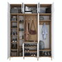 Hanah Home Recibidor EA121 - 2765 Nogal y Blanco 180x240x37.5 cm