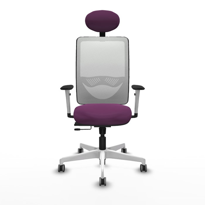 PIQUERAS Y CRESPO Silla de oficina Zulema Morada con Malla Blanca