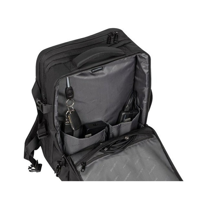 Natec NTO-2116 Mochila de Excursión Negro 17.3 Pulgadas