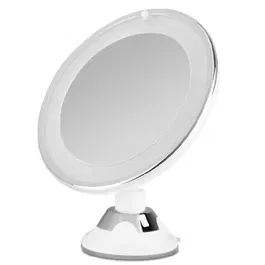 Orbegozo ESP 1010 Espejo Cosmético de Pared con Luz LED, Ø17cm, Aumento 10X