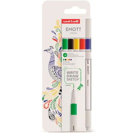 Uni-Ball Emott Rotuladores De Escritura Y Dibujo Colores Vivos Estuche 5 Ud