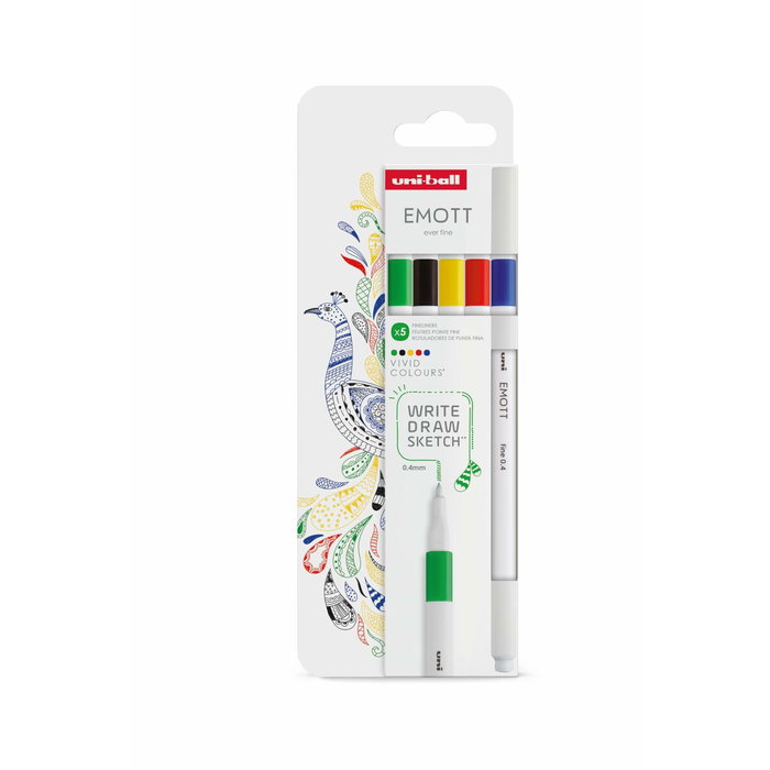 Uni-Ball Emott Rotuladores de Escritura y Dibujo Colores Vivos Estuche 5 Ud. SKU B13RR9TWYR Uni-Ball Emott Rotuladores de Escritura y Dibujo Colores Vivos Estuche 5 Ud. SKU B13RR9TWYR