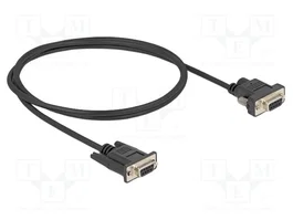 DeLOCK Cable serie RS-232 D-Sub9 hembra a D-Sub9 hembra con alimentación en pin 9, 1 m