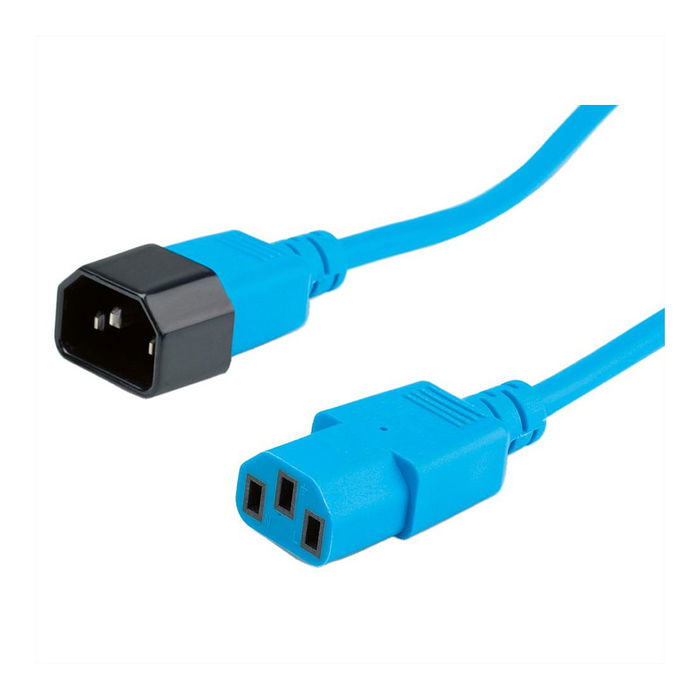 ROLINE 19.08.1533 Cable de Conexión IEC320 Macho/Hembra, 3 m, 250 V, 10 A, Color Azul ROLINE 19.08.1533 Cable de Conexión IEC320 Macho/Hembra, 3 m, 250 V, 10 A, Color Azul