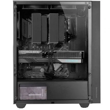 Mars Gaming Caja Gaming Semitorre MC-PMAX, Panel Frontal MESH, 4 Ventiladores FDB, Cristal Templado, PURE BLACK