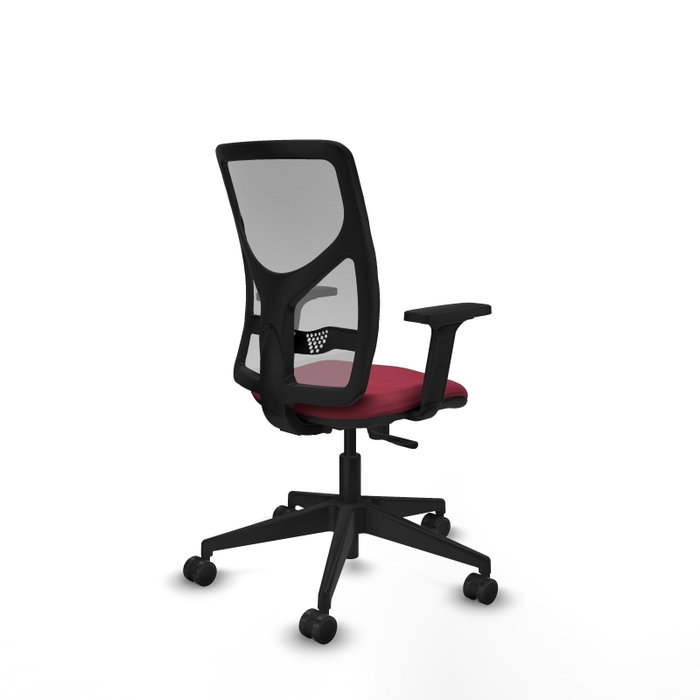 PIQUERAS Y CRESPO Silla de oficina Motilla con mecanismo Sincro, Granate y Gris