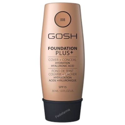 Gosh Foundation Plus+ Base líquida 008 Dorado SPF 15 Gosh Foundation Plus+ Base líquida 008 Dorado SPF 15