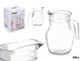 Vivalto Jarra de Vidrio Transparente 500 ml - 13x13.5x9 cm (Set de 12)