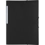 Grafoplás Carpeta Poligraf con Gomas y 3 Solapas Negro Folio