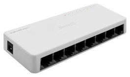 Qoltec 52246 Switch de red con 8 puertos RJ45 100Mbps