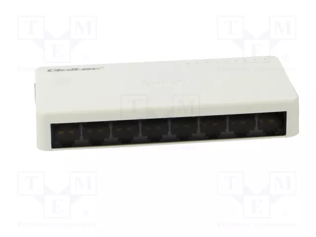 Qoltec 52246 Switch de red con 8 puertos RJ45 100Mbps