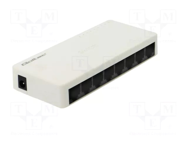 Qoltec 52246 Switch de red con 8 puertos RJ45 100Mbps