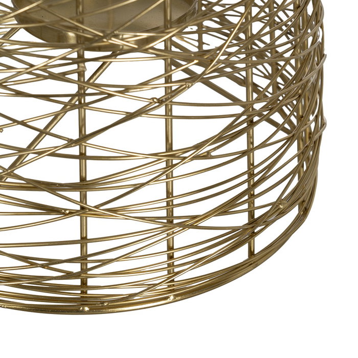 Portavelas Dorado Acero Inoxidable 19 X 20 X 31,50 cm Portavelas Dorado Acero Inoxidable 19 X 20 X 31,50 cm