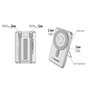 Verbatim Charge ''n'' Go 5000 mAh con cables USB-C y carga magnética, Plata