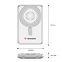 Verbatim Charge ''n'' Go 5000 mAh con cables USB-C y carga magnética, Plata