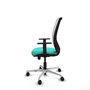 PIQUERAS Y CRESPO Silla de oficina Zulema con mecanismo Sincro/Traslack Turquesa y Blanco