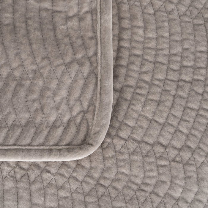 Colcha Gris Poliester Textil/Hogar 180 X 260 cm