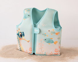 Kiokids Chaleco de Flotación para Bebés y Niños Ocean Dreams, 15-19 kg 2-3 Años, Neopreno con Diseño de Animales Marinos, Ajustable y Seguro