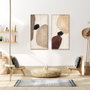 DKD Home Decor Set de 2 Cuadros Modernos sobre Lienzo, Marrón y Beige, 72x4,5x141,5 cm