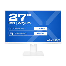JapanNext Monitor IPS 68,6 cm (27") WQHD 2560x1440 75Hz HDR10 AMD FreeSync 98% DCI-P3 Altavoces USB-C 65W Blanco JN-IPS270WQHD75F-C65W-HSP-W