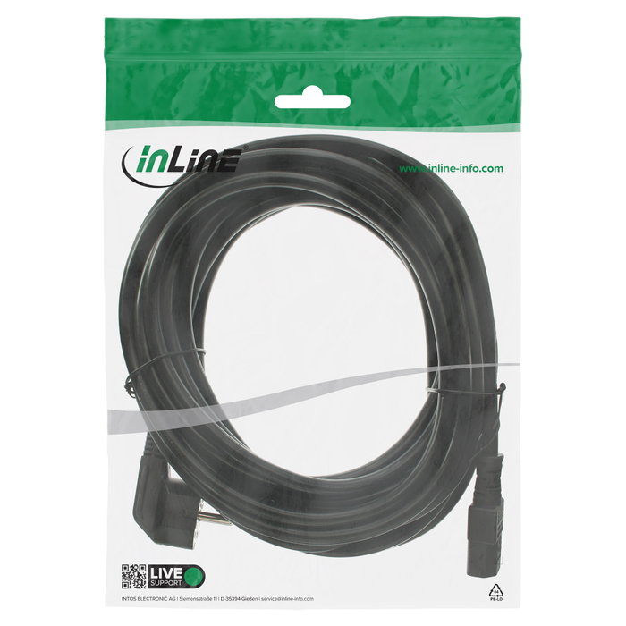 InLine 16649 Cable de alimentación CEE 7/7 a IEC 60320 C13 de 3 m