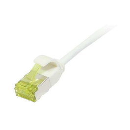 Synergy21 Patch Cable RJ45 CAT6A 0.5m Blanco U/FTP Slimline Redondo D=3.8mm AWG32 LSZH con Cable CAT7 para Red Ethernet de Alta Velocidad