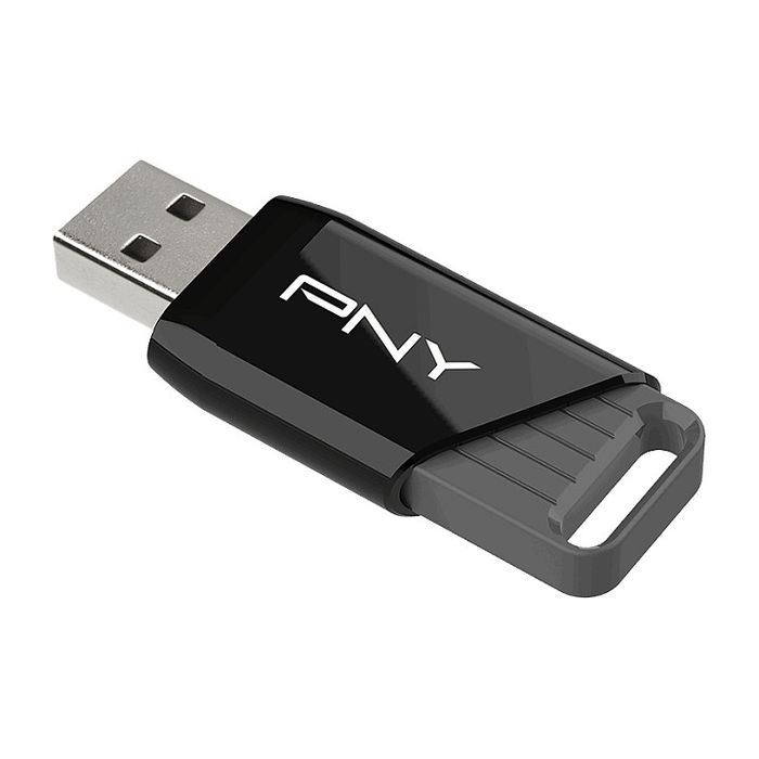 PNY Attaché X 128 GB USB 3.2 Gen 1 Llavero USB (130 MB/s, Negro, 1 ud.)