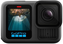 GoPro HERO13 Black Cámara de Acción CHDHX-131-RW - 5.3K Ultra HD, 27.6 MP, 240 fps, GPS, WiFi, Resistente al Agua, Color Negro
