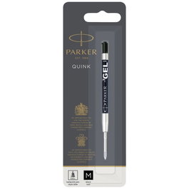 Parker Recambio de Bolígrafo Gel Negro Punta Media 0,7 mm