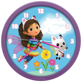 KIDS LICENSING Reloj de Pared La Casa de Muñecas de Gabby Tamaño 25cm