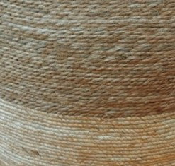 DKD Home Decor Set de 10 Maceteros de Fibra Bicolor Natural