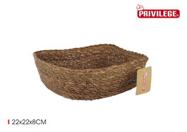 Privilege Cesta Mimbre Cuadrada 22 cm x 22 cm x 8 cm (12 Unidades)