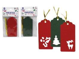 Bismark 330000 Tarjetas Troqueladas Navidad 10 Piezas Cartulina 9.5x4.5 cm Colores Surtidos