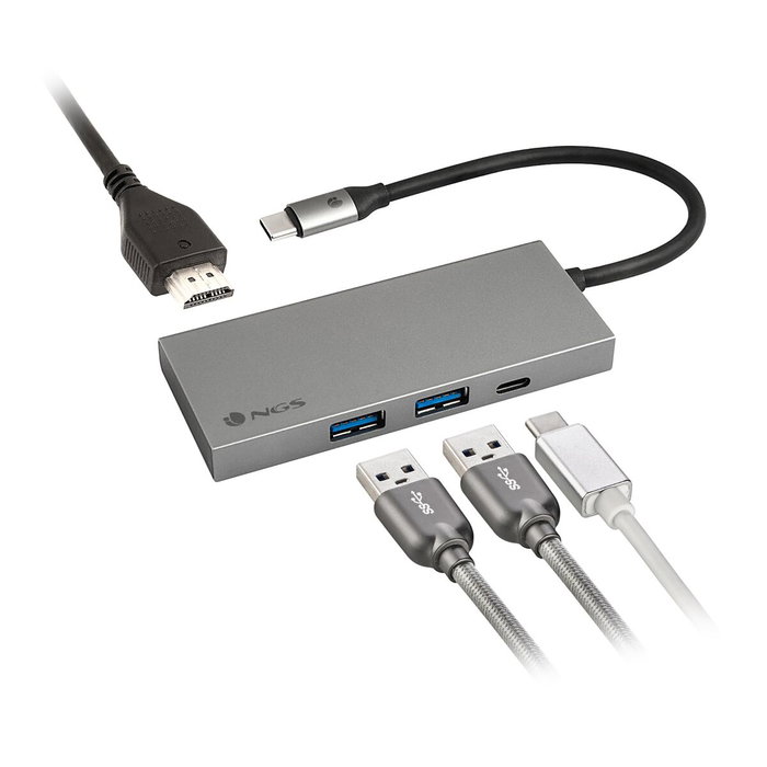 NGS WonderDock4 Pro Docking Station USB-C con HDMI 4K y Carga PD NGS WonderDock4 Pro Docking Station USB-C con HDMI 4K y Carga PD