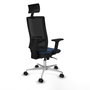 PIQUERAS Y CRESPO Silla de oficina Horna con mecanismo Sincro Azul marino y Negro