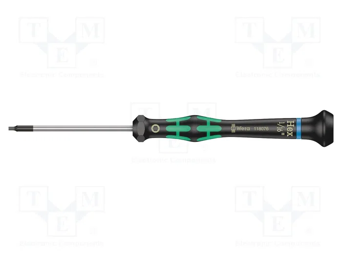 WERA Destornillador de precisión Kraftform Micro HEX 1/16 pulgada