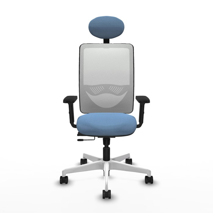 PIQUERAS Y CRESPO Silla de oficina Zulema Azul cielo y Blanco PIQUERAS Y CRESPO Silla de oficina Zulema Azul cielo y Blanco