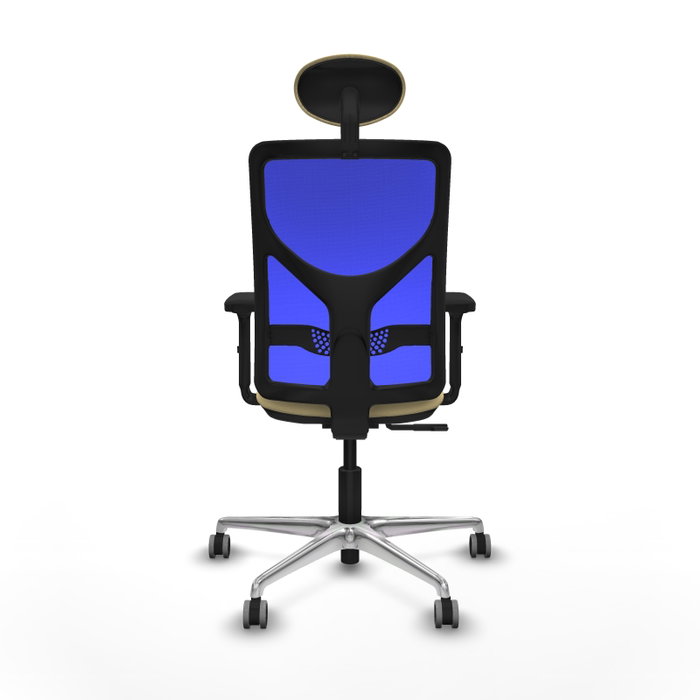 PIQUERAS Y CRESPO Silla de oficina Motilla con mecanismo Sincro, Crema y Azul PIQUERAS Y CRESPO Silla de oficina Motilla con mecanismo Sincro, Crema y Azul