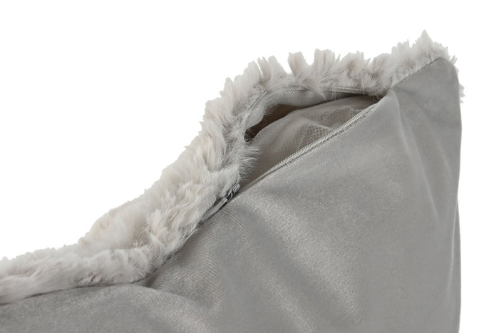 DKD Home Decor Cojín de Poliéster Gris Claro 45x45x8 cm (Pack de 2)