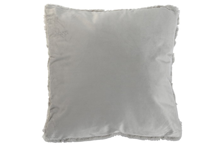 DKD Home Decor Cojín de Poliéster Gris Claro 45x45x8 cm (Pack de 2)