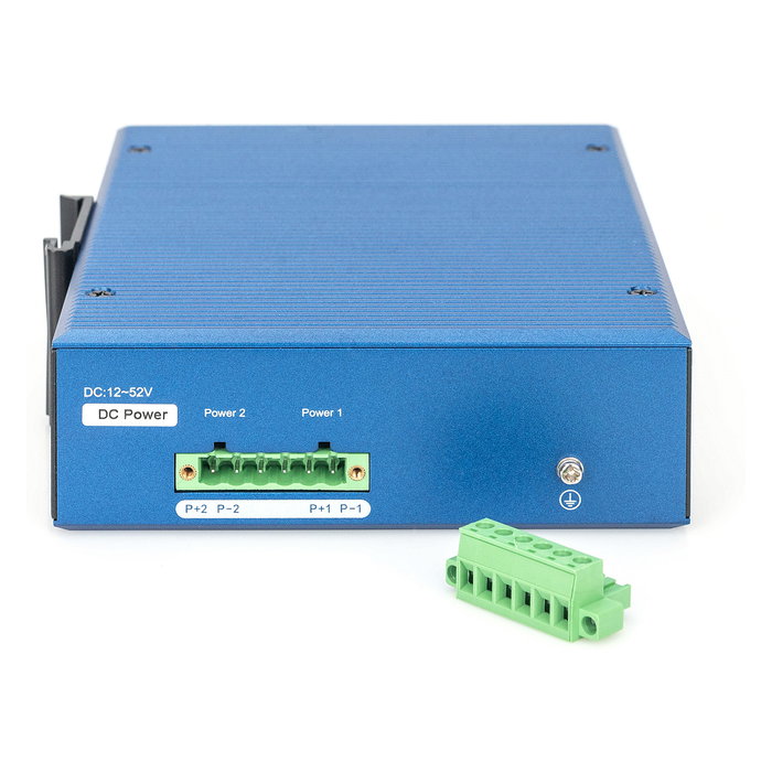 Digitus Conmutador de Red Industrial Gigabit Ethernet 16 Puertos No Gestionado, Aluminio, Montaje en Rail DIN, IP40, 12-52V DC, -40°C a 80°C
