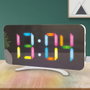 Be Mix Espejo Be Mix Reloj Despertador Digital con Pantalla LED Multicolor RGB, Función Espejo, 2 Puertos USB y Alarma