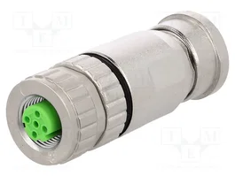 HARTING Conector M12 Hembra 4 Pines Recto IP67