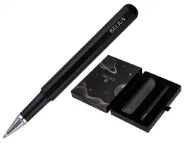 Belius Roller y funda Space B Minimalista Negro Tinta Azul 0,7 mm Caja de diseño