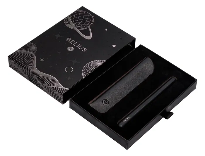 Belius Roller y funda Space B Minimalista Negro Tinta Azul 0,7 mm Caja de diseño