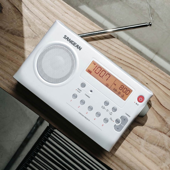 Sangean Radio despertador PR-D7 blanco portátil