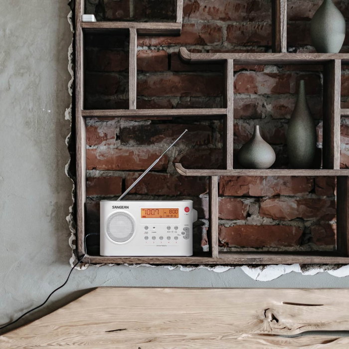 Sangean Radio despertador PR-D7 blanco portátil
