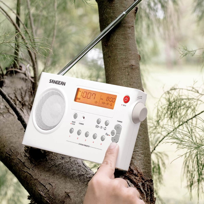 Sangean Radio despertador PR-D7 blanco portátil