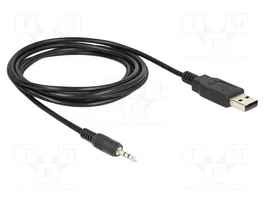 DeLOCK Convertidor USB 2.0 tipo A a conector de 2,5 mm, 1,8 m, Negro