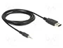 DeLOCK Convertidor USB 2.0 tipo A a conector de 2,5 mm, 1,8 m, Negro